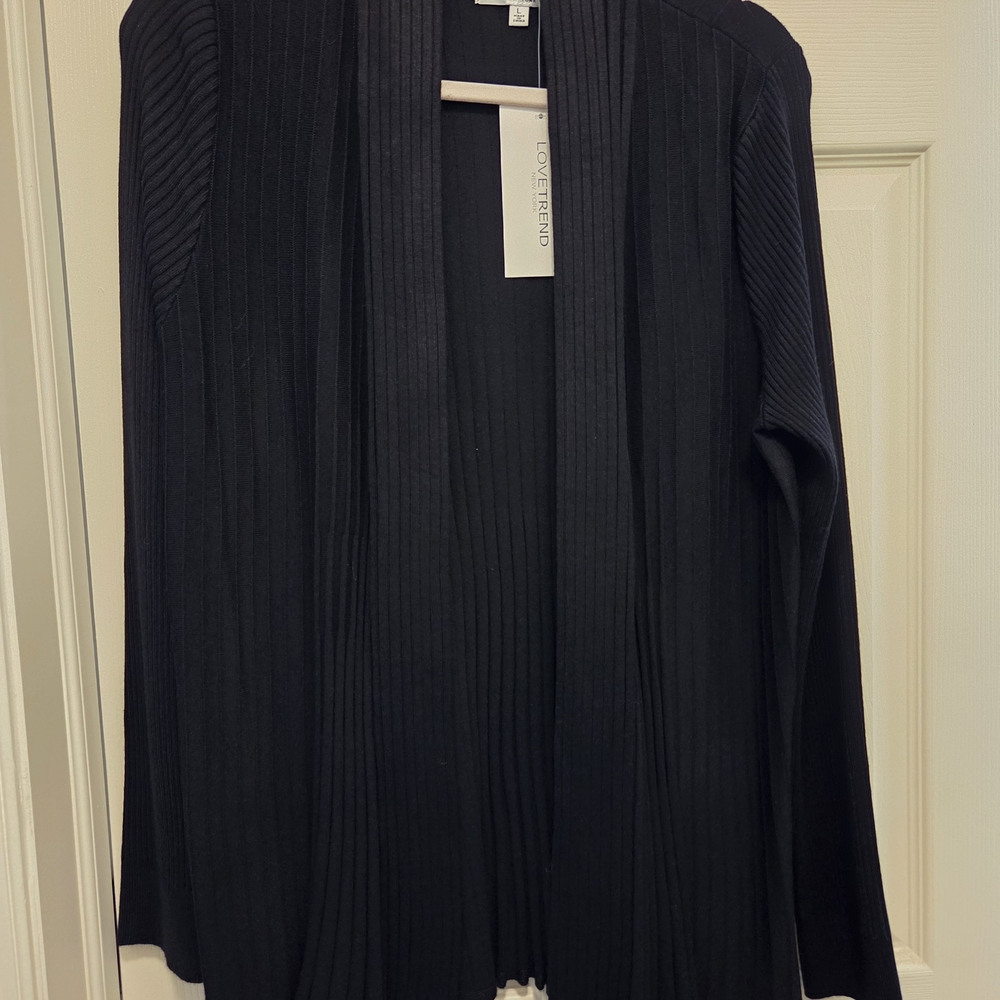 Black Ribbed Women's Sweater